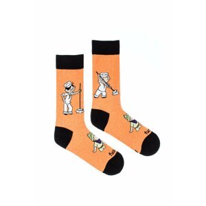 Oranžové ponožky Lolek a Bolek