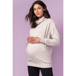 Svetlobéžový tehotenský top  Dina