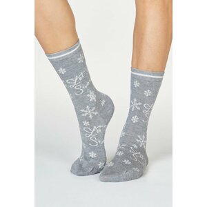 Sivé vzorované ponožky Bobbie Snow