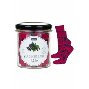 Bordové vzorované ponožky v pohári Blackcurrant Jam