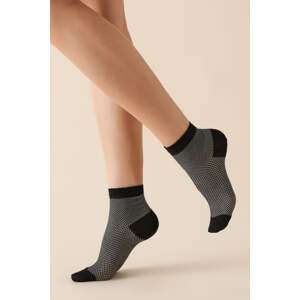 Čierne vzorované ponožky SD/003