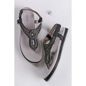Čierne nízke sandále 8-28704