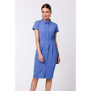 Modré košeľové šaty S335