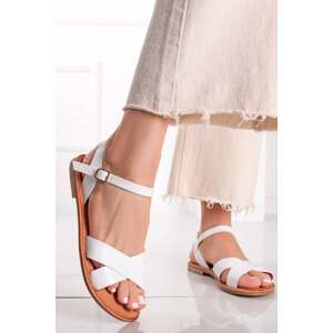 Biele nízke sandále Dorothy
