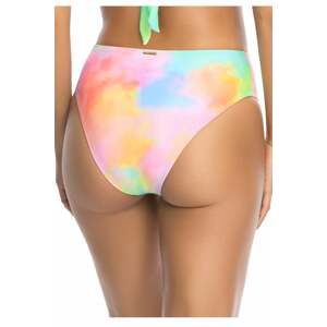 Viacfarebné plavkové nohavičky High Cut High Waisted Cheeky Bikini Splash