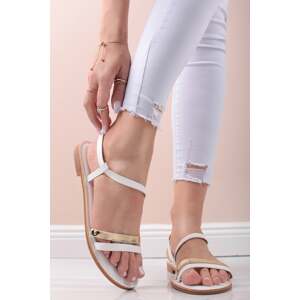 Biele nízke sandále Nelle
