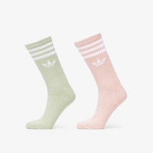 adidas Cozy Crew Socks 2-Pack Magic Lime/ Wonder Mauve/ White
