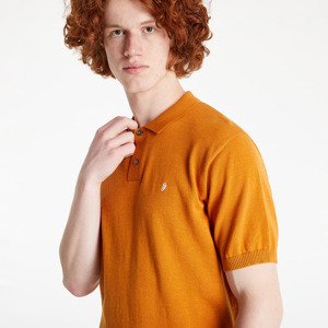 Stüssy Classic Short Sleeve Polo Sweater Orange