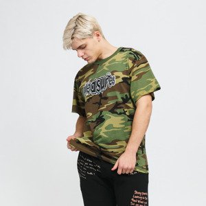 PLEASURES Strain Logo Tee Camo Green/ Brown/ Black