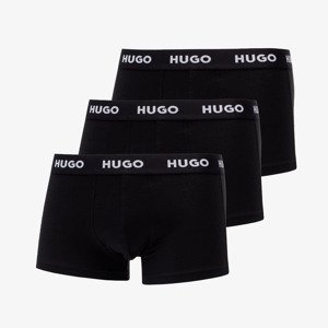 Hugo Boss Logo-Waistband Trunks 3-Pack Black