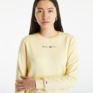 Tommy Jeans Regular Color Serif Sweatshirt Yellow