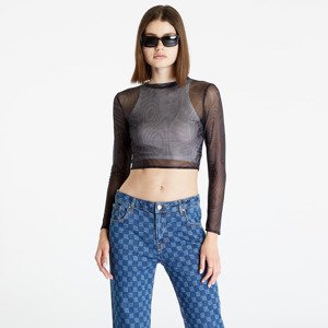 RIPNDIP Hypnotic Crop Mesh Long Sleeve Black