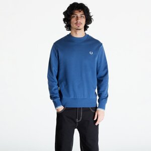 FRED PERRY Crew Neck Sweatshirt Midnight Blue/ Lghice