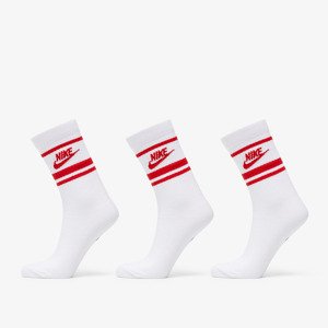 Nike Sportwear Everyday Essential Crew 3-Pack Socks White/ University Red