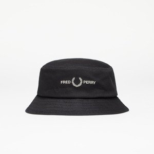 FRED PERRY Graphic Brand Twill Bucket Hat Black/ Warm Grey S