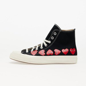 Tenisky Converse x Comme des Garçons PLAY Chuck 70 Hi Multi Heart Black/ Hi Risk Red/ Egret EUR 46.5