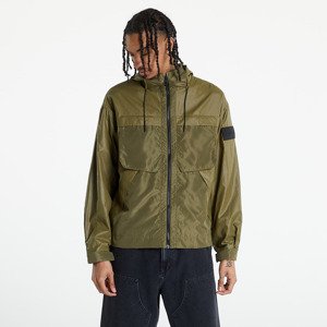 Calvin Klein Jeans Perforated Wet Look Jacket Burnt Olive