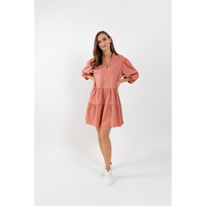 Dámske košeľové šaty Be Lenka Essentials - Salmon Pink m/l