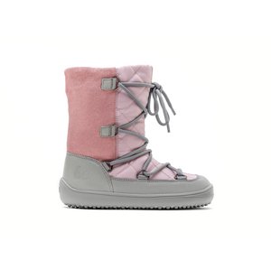 Detské zimné barefoot topánky Be Lenka Snowfox Kids - Pink & Grey 26